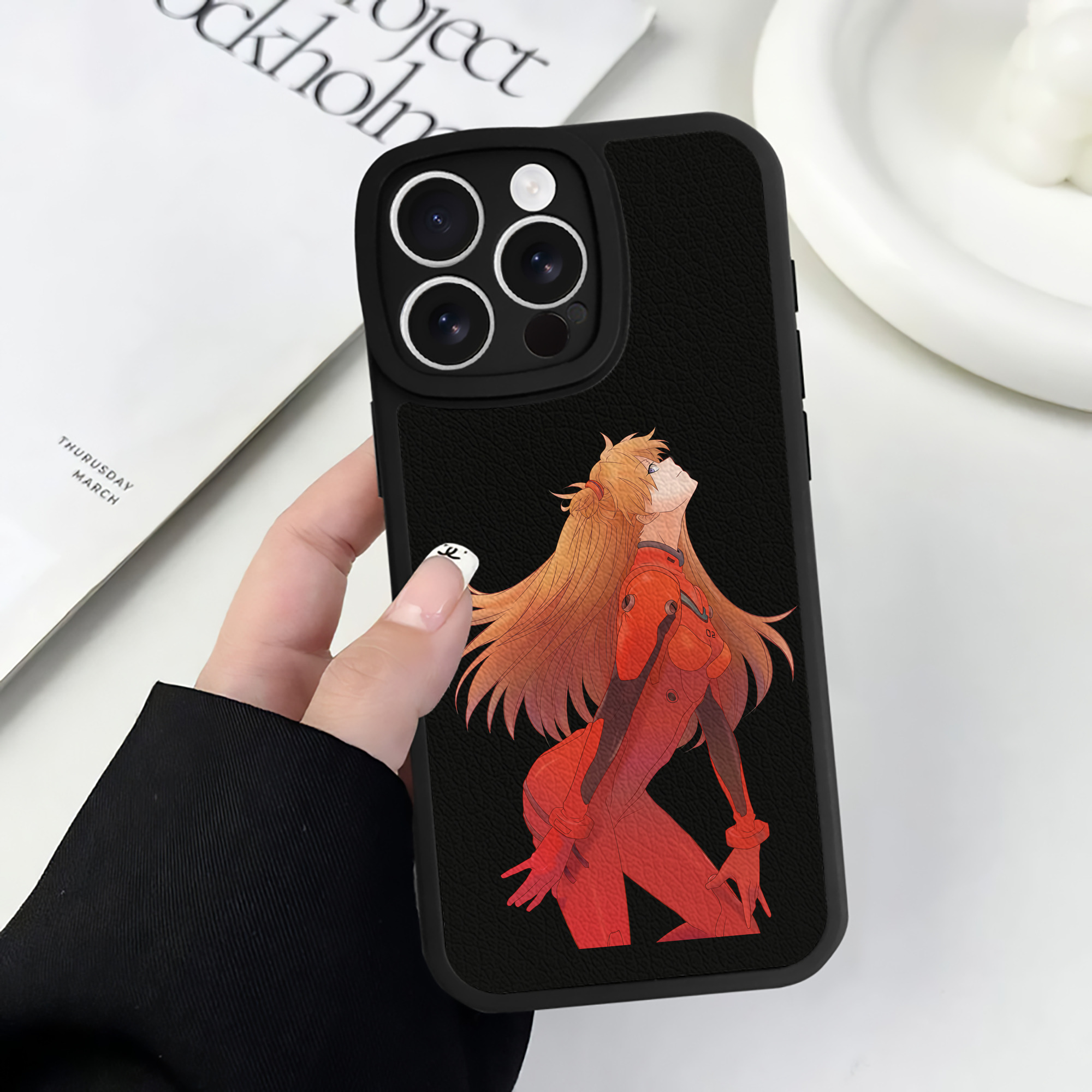 （画像用） EVA 新世紀エヴァンゲリオン 【iPhone 16シリーズ対応】シリコンスマホケース（レザー調） 材質：シリコン